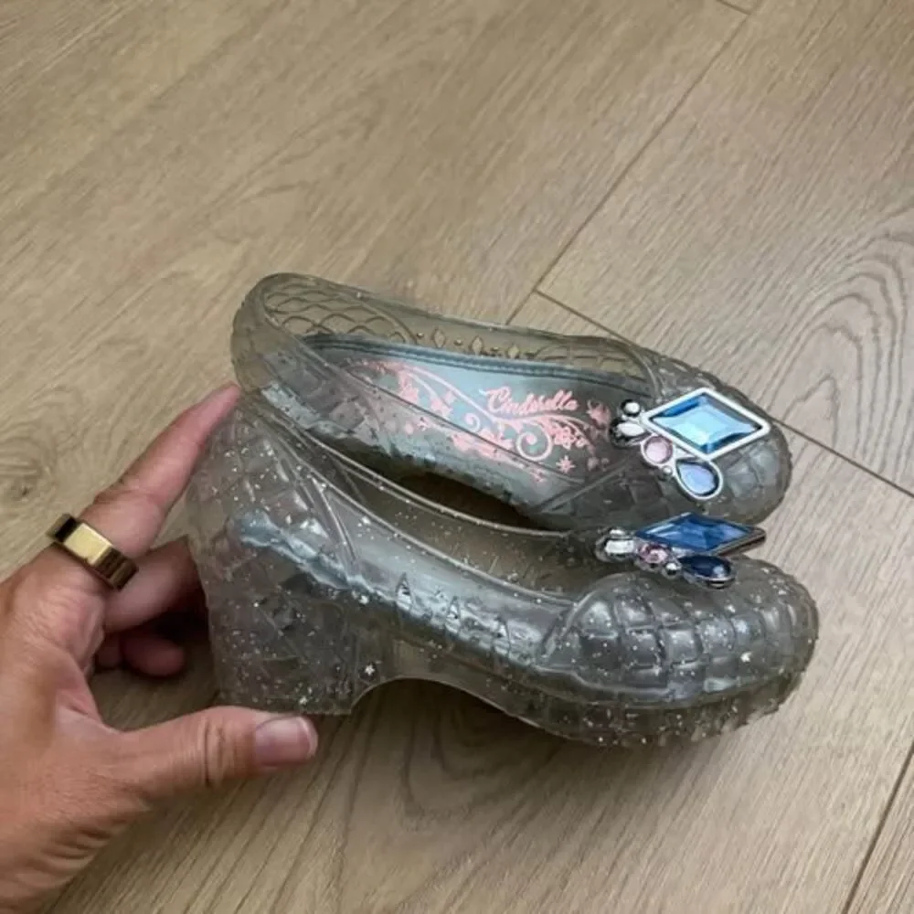 Disney Cinderella Glass Slipper Jelly Shoes light up - size 9/10